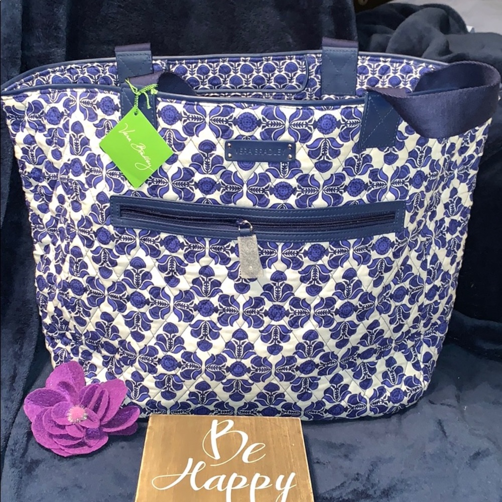 NWT Vera Bradley Reversible Cobalt Tote